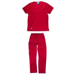 Pijama veterinario Workteam elastic rojo